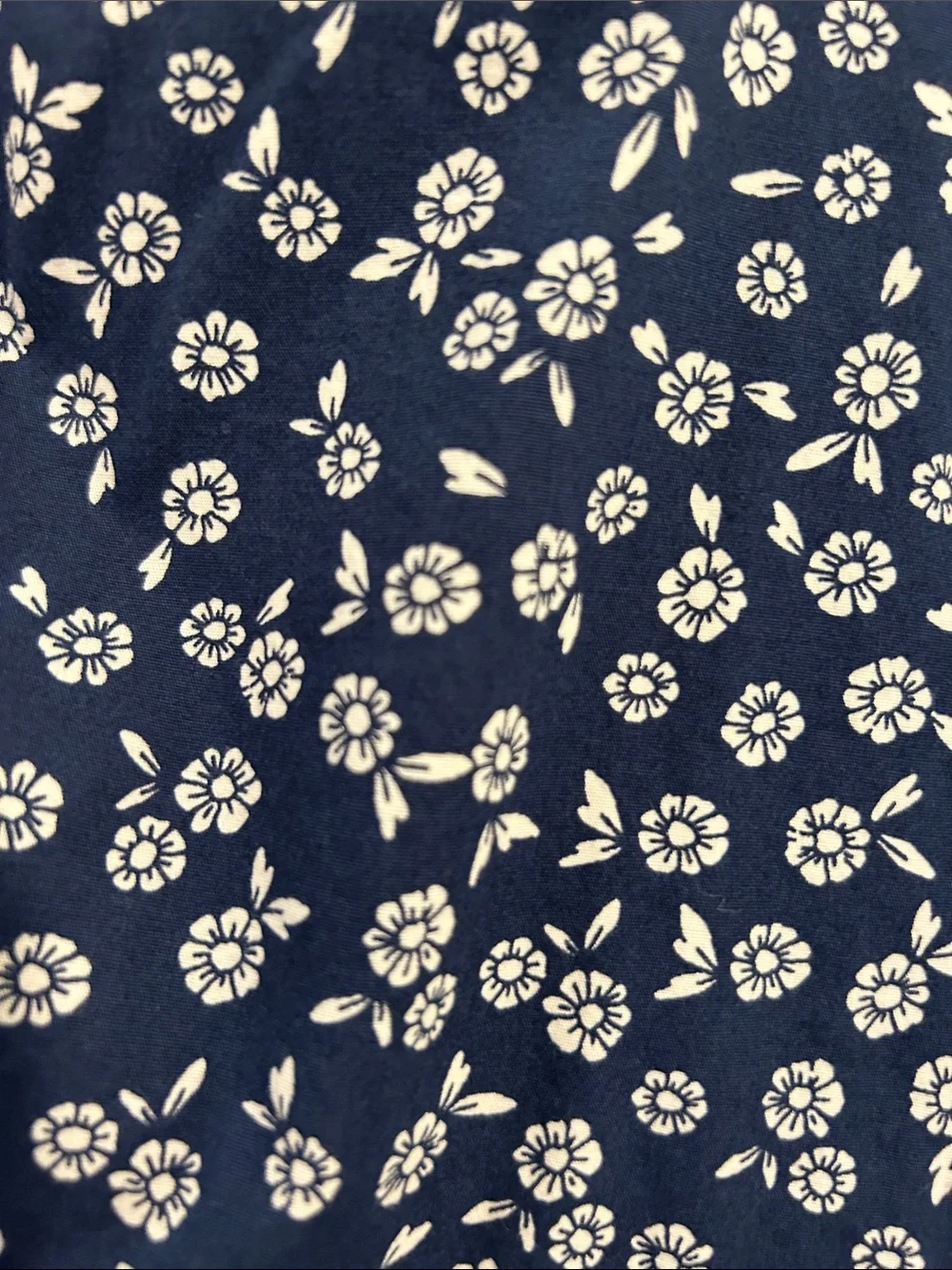 J. Crew Factory Navy Floral Midi Dress with White Print - Picture 4 of 4